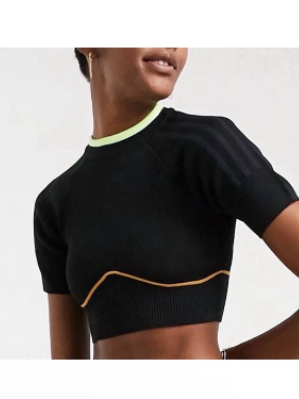 Adidas x Ivy Park Black Knit Crop Top